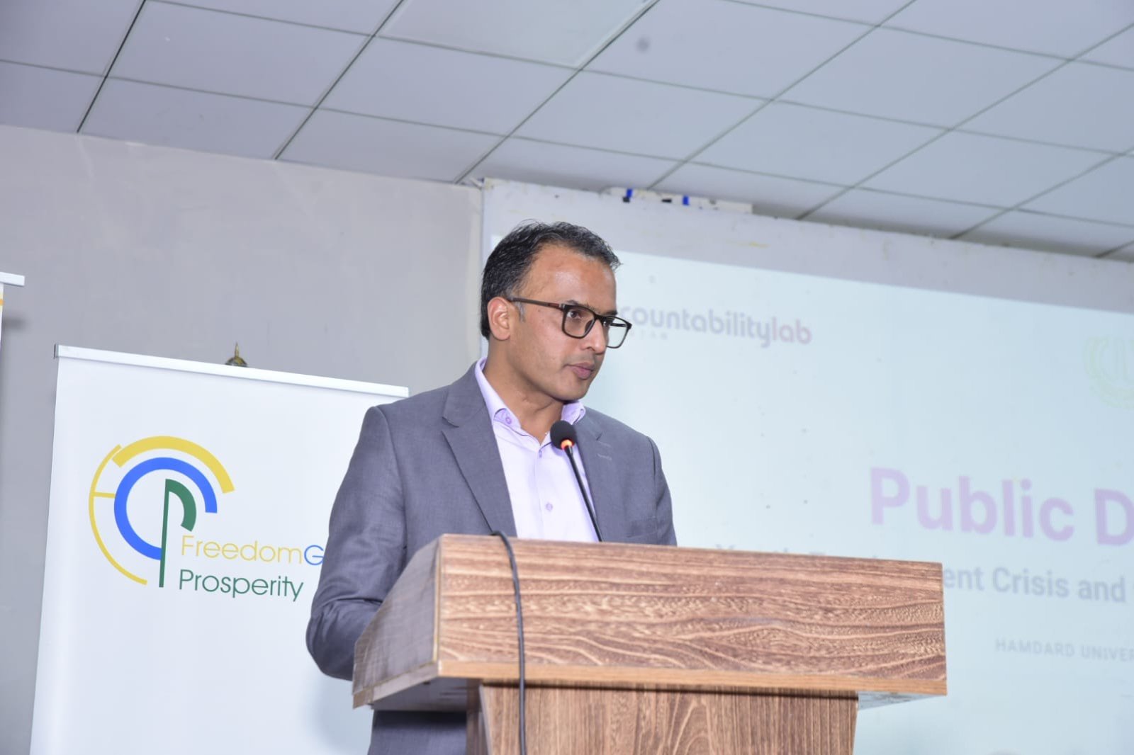 Speaker addressing the audience