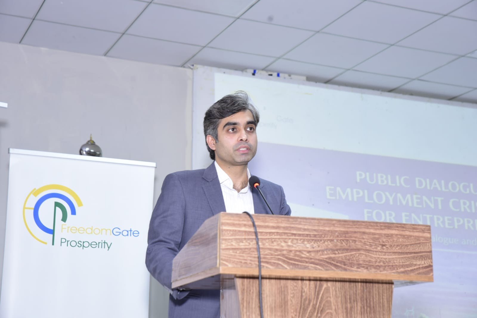 Speaker addressing participants
